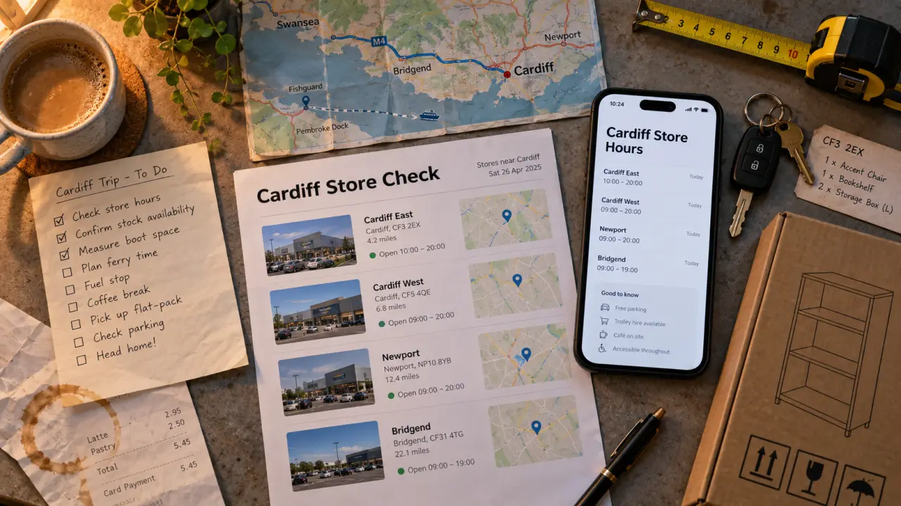 IKEA Cardiff visit planning beyond opening-hours checklist and route map