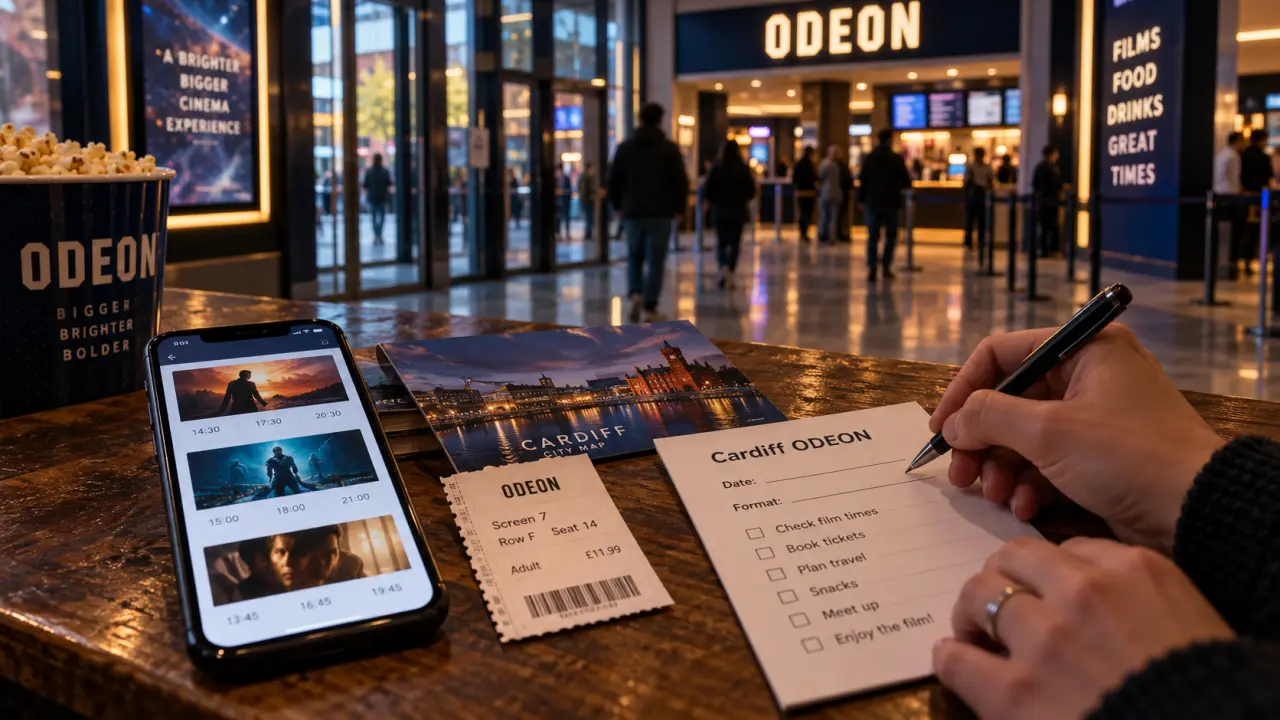 odeon cardiff ticket booking checklist and times